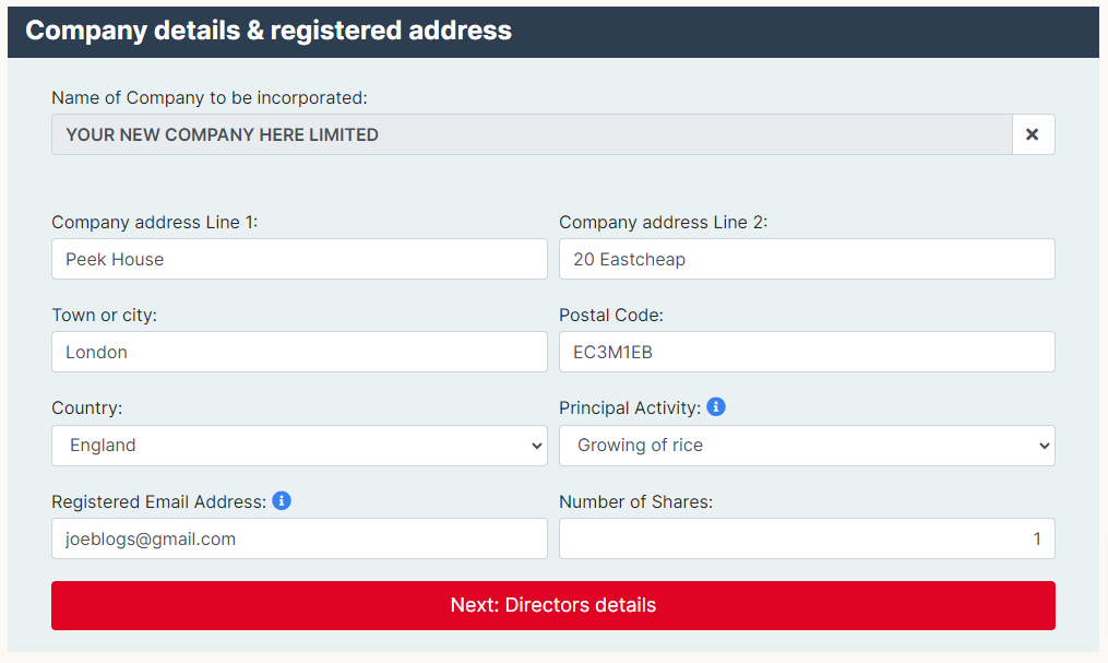 Easy Digital Tax and accounting information -  registered company