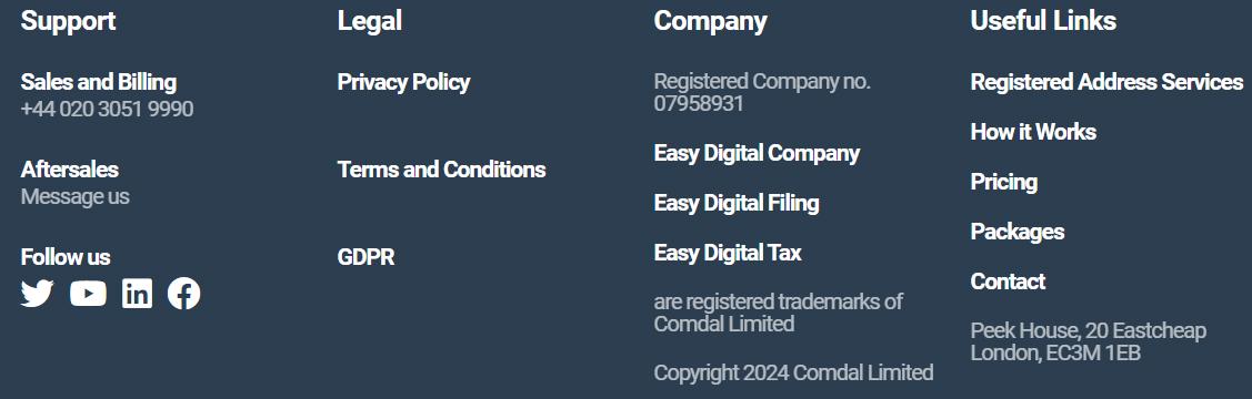 Easy Digital Tax and accounting information - legal information