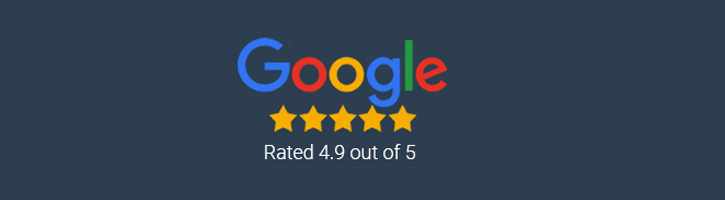 Google logo - Rated 4.9 out of 5 & Trustpilot logo - Rated 4.9 out of 5