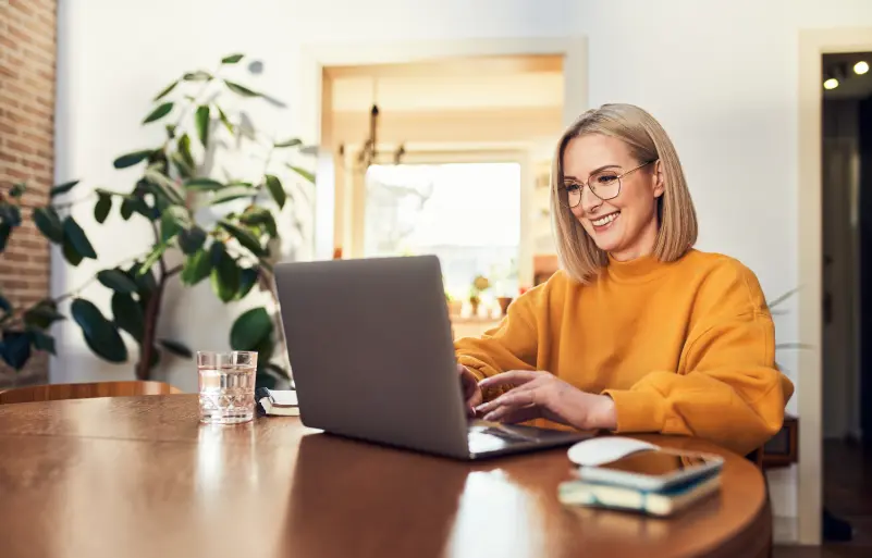 Woman and laptop