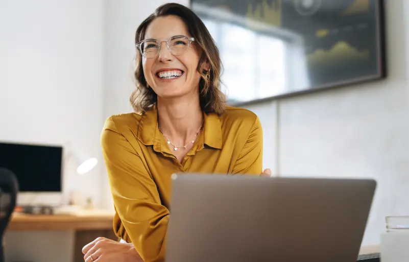 Woman smiling